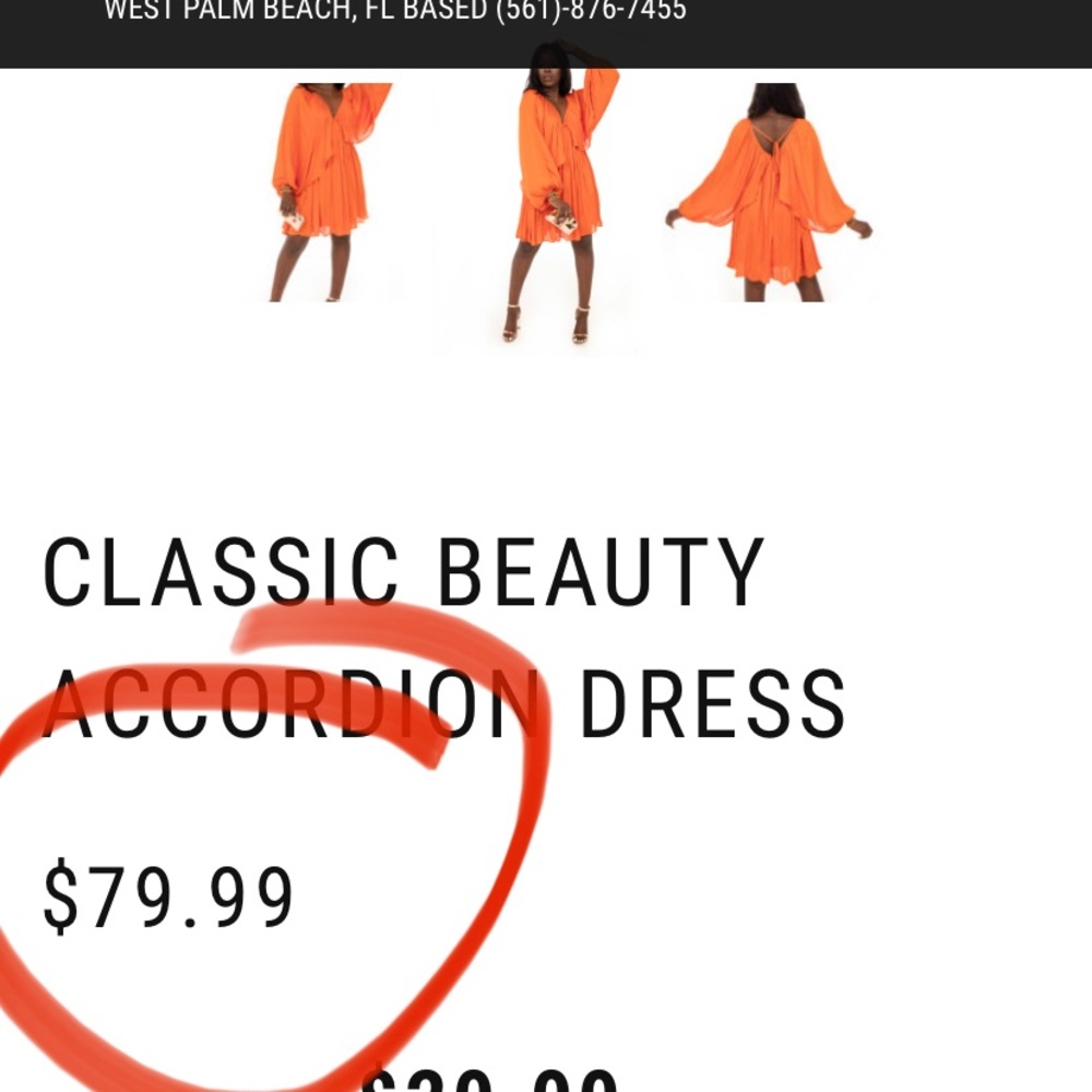 ORANGE DRESS - Picture 3 of 3